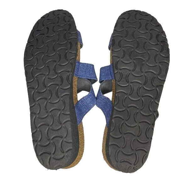 Naot Naomi Womens sz 9 EU 40 Blue Stretch Slip On Sandals Shoes Made in Israel - Picture 4 of 9